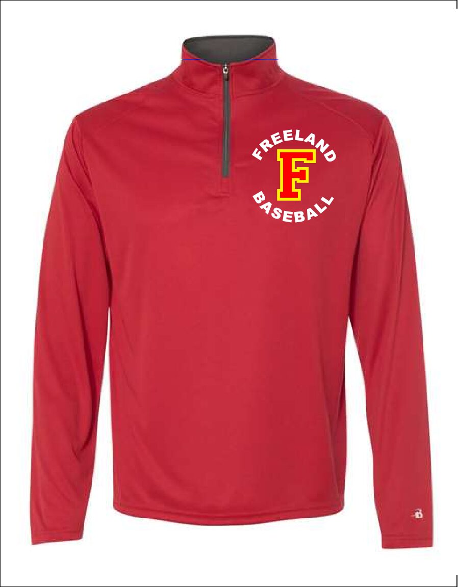 Freeland Baseball 1/4 Zip Embroidered Pullover