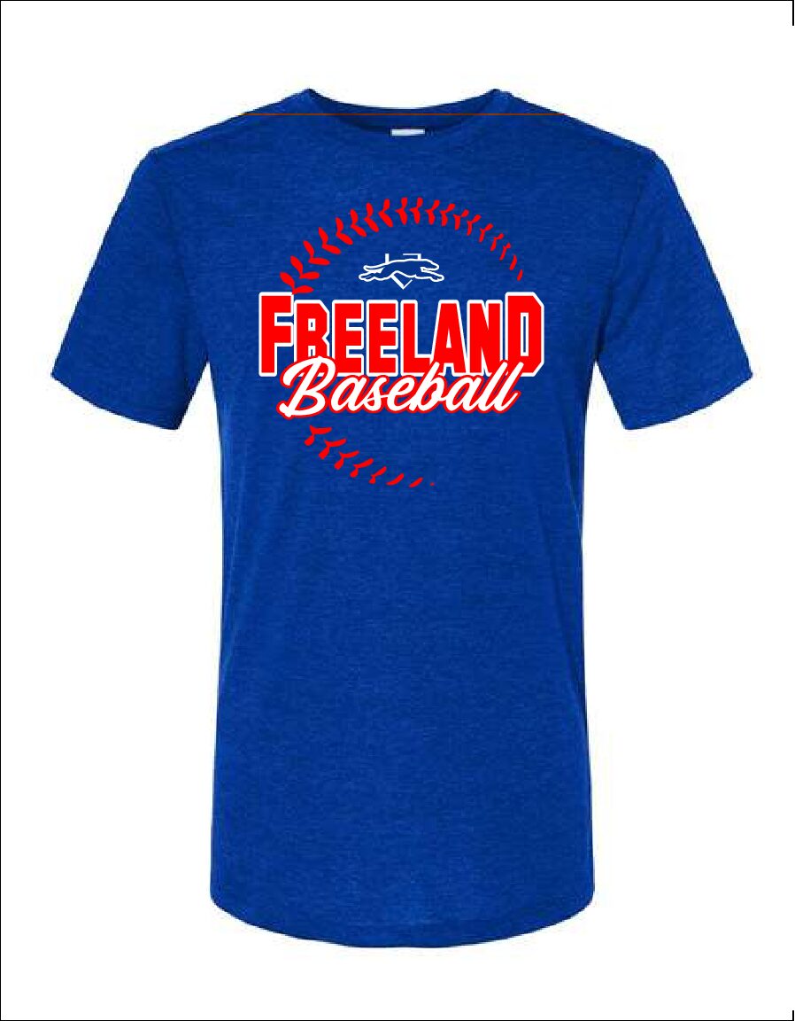 Freeland Baseball Royal Blue T(Adult and Youth Sizes)