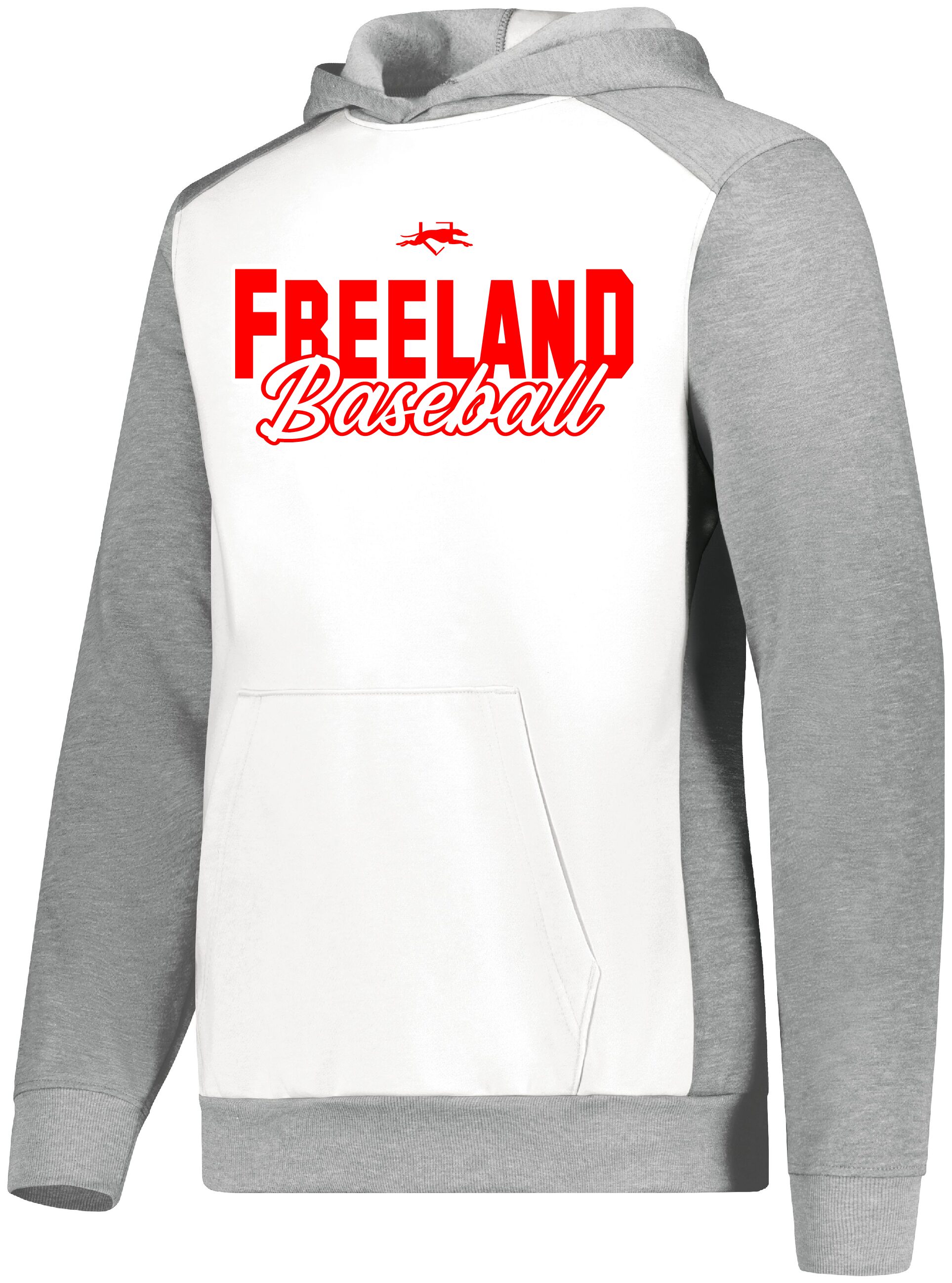Augusta Sportswear White/Gray Freeland Hoodie(Youth and Adult)