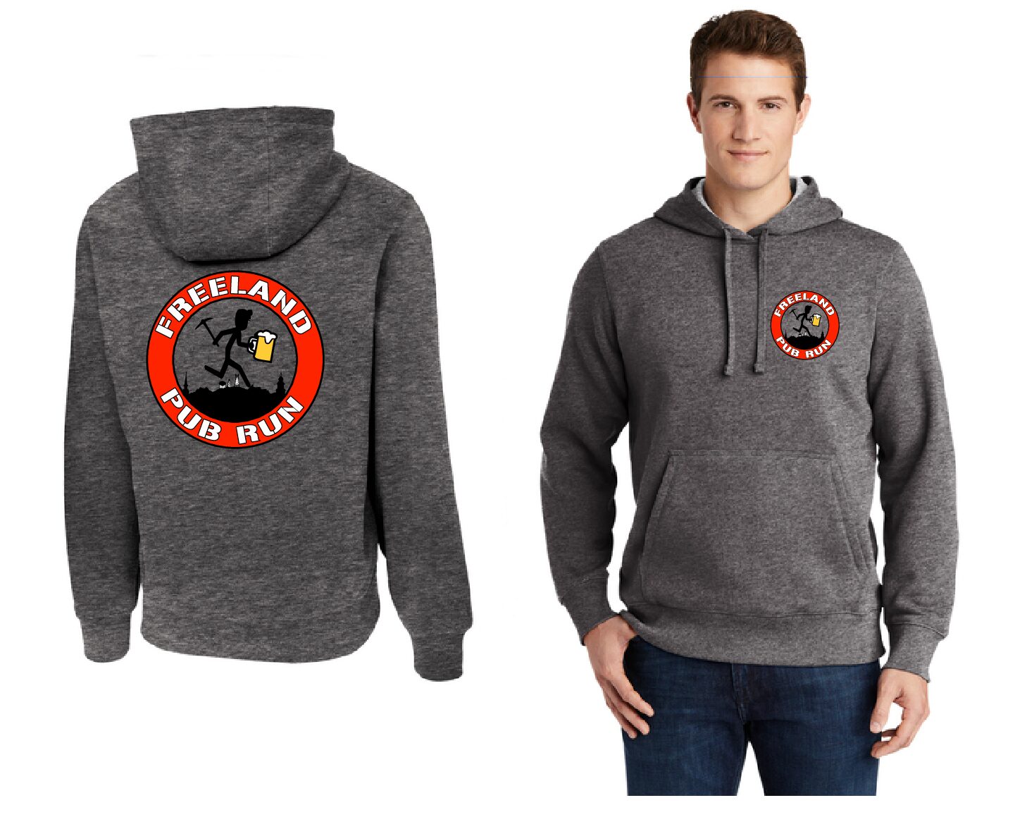 Sport Tek Charcoal Hoodie ST254