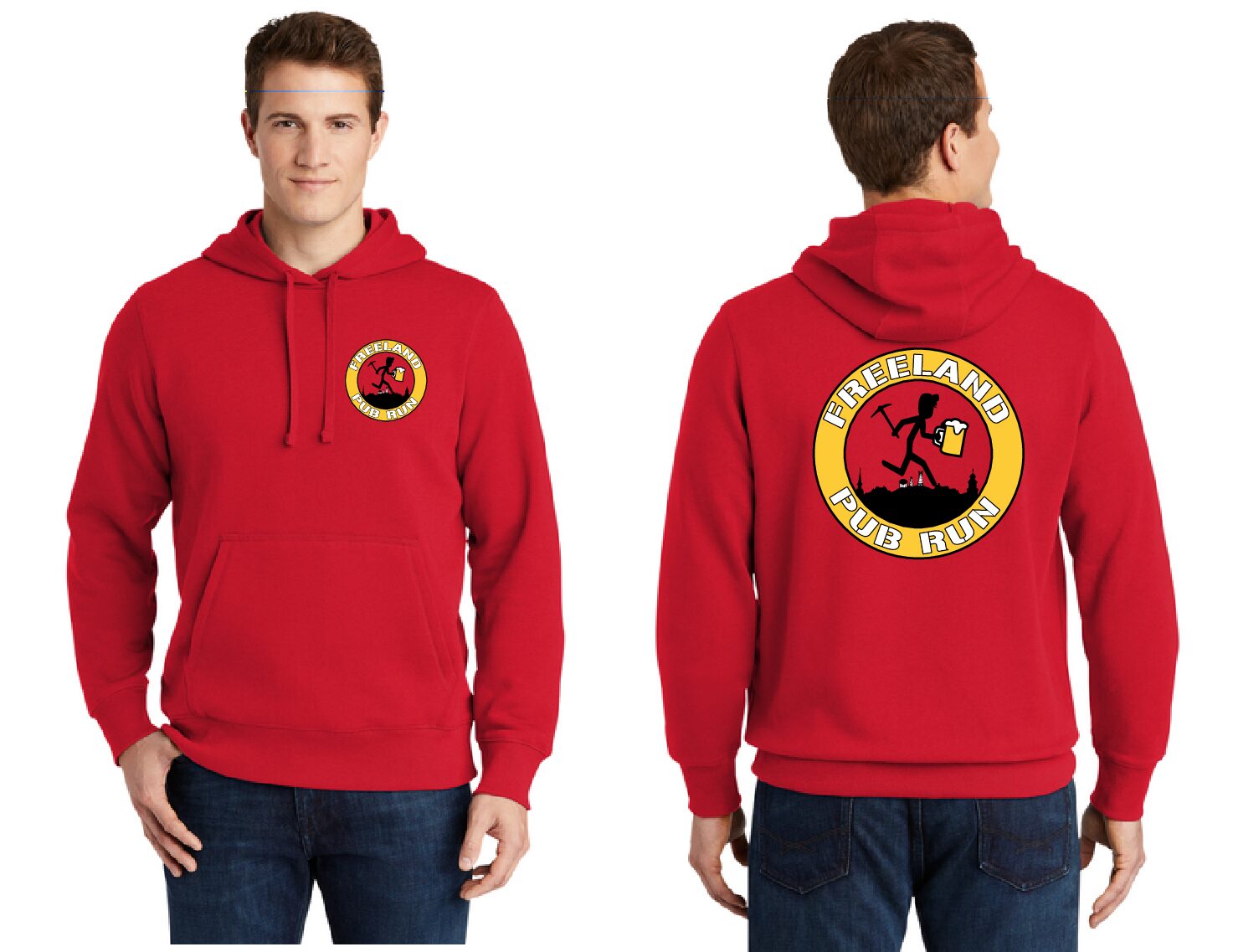 Sport Tek Red Hoodie ST254